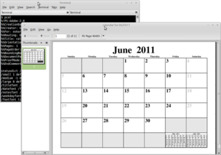 generate Postscript calendars without X