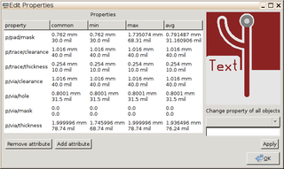 List and edit properties of selected objects
