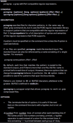 grep utility that uses perl 5 compatible regexes.