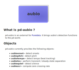 aubio external for PureData