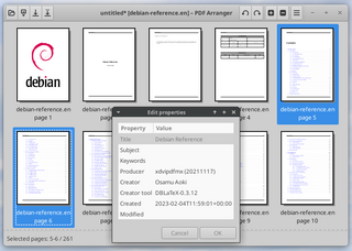 merge, split and re-arrange pages from PDF documents