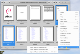 merge, split and re-arrange pages from PDF documents