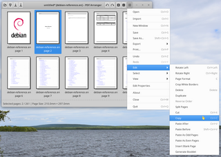 merge, split and re-arrange pages from PDF documents