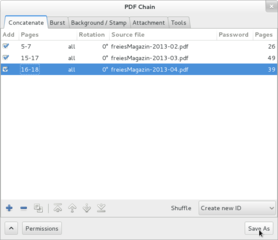 graphical user interface for the PDF Tool Kit