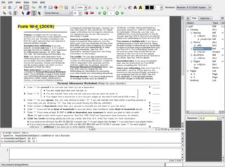 Editor for manipulating PDF documents