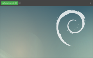 Peek with german language text