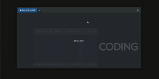 Place anything over this window & start recording as gif or video.