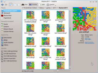 clone of the strategy board game Blokus - KDE thumbnailer