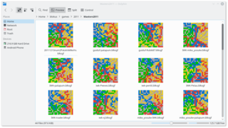 Previews of Pentobi game files in the Dolphin file manager.