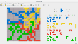 clone of the strategy board game Blokus