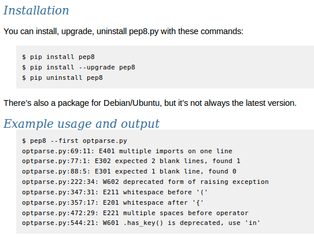 Python PEP 8 code style checker - transitional package