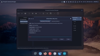 Graphical download manager