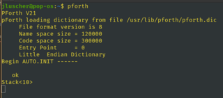portable Forth interpreter