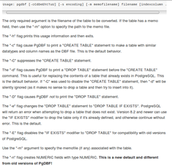 converter of XBase / FoxPro tables to PostgreSQL
