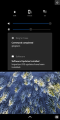 Notification panel drop down