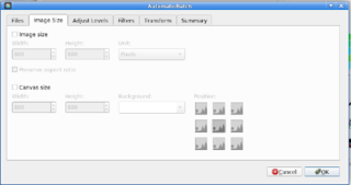 Menu->Tools->Automate/Batch_3-Image Size