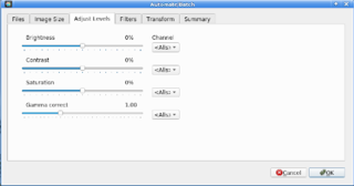 Menu->Tools->Automate/Batch_4-Adjust Level