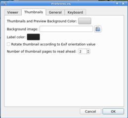 Menu->Edit->Preferences->Thumbnails