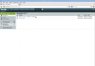 A web based notes manager