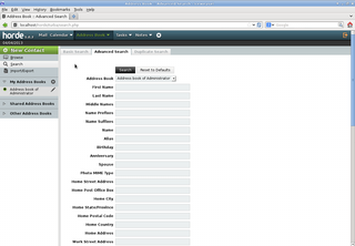 Address book application