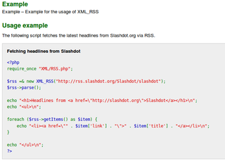 php based parser for RSS news feeds
