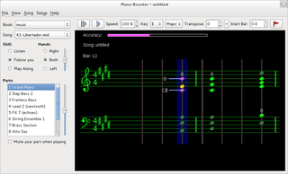 pianobooster playing a chord