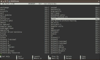 Simple file browser from Alpine, a text-based email client