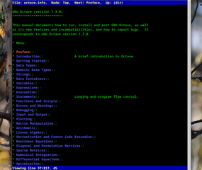 user friendly console-based viewer for info-document
