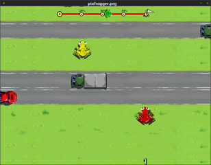 help the frog cross the street