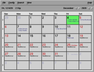 Default view with some sample appointments