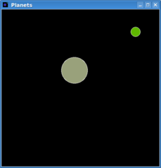 Gravitation simulation of planetary bodies
