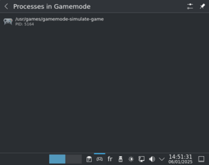 Plasma extension that monitors the current status of gamemode