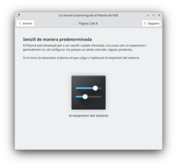 KDE Plasma welcome center