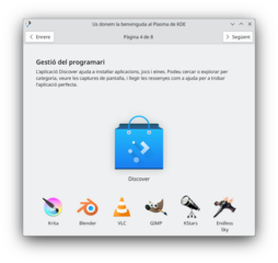 KDE Plasma welcome center