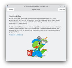 KDE Plasma welcome center