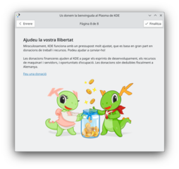 KDE Plasma welcome center