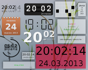 Plasma widget clock to show date and time