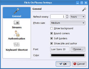 A Flickr Plasma widget for KDE
