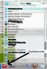 An alternate folder display plasma widget