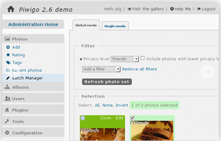 Application to upload your pictures to your Piwigo gallery