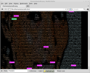 transforms a PNG image to a web page