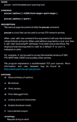 Multi threaded port scanner