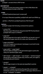 Plain Old Documentation to Portable Document Format converter
