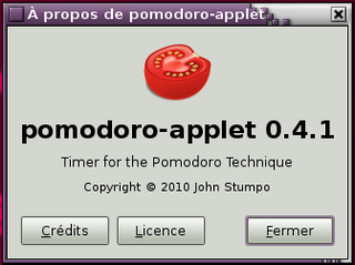 GNOME Panel applet for a time management technique