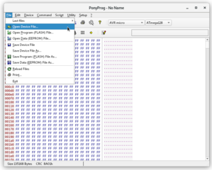 Open Device File in Ponyprog