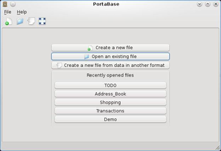 Easy-to-use personal database application