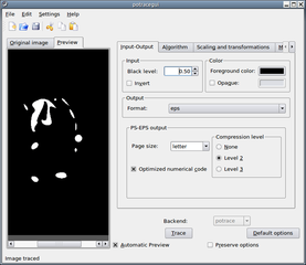 KDE frontend for potrace