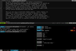 tmux, zsh, vim, ipython