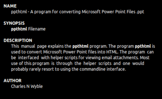 A program for converting Microsoft Power Point Files .ppt