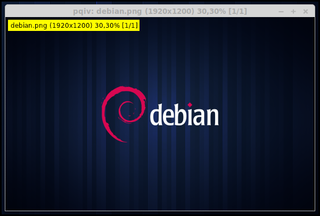 pqiv showing a debian background